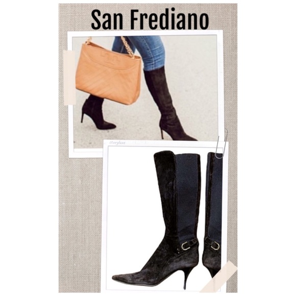 San Frediano Boots Leather/Suede Italian Made Stunning Brown Boots Size 7.5 - Picture 8 of 9